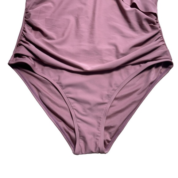 Cupshe Bianca Dusty Pink Ruffled Halter One Piece Swimsuit Women’s US L - Picture 3 of 7